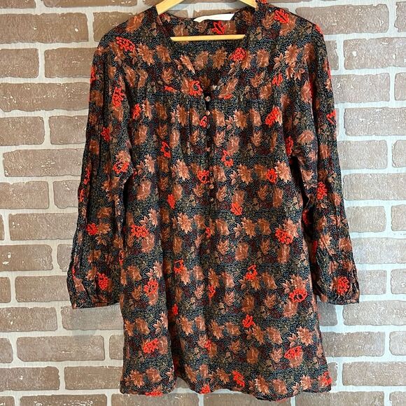 Zara Trafaluc Floral Dress Tunic with Embroidery Top - Picture 1 of 12